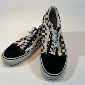 Vans Old Skool Shoes Men 8.5  Women 10 Black White Checkerboard
